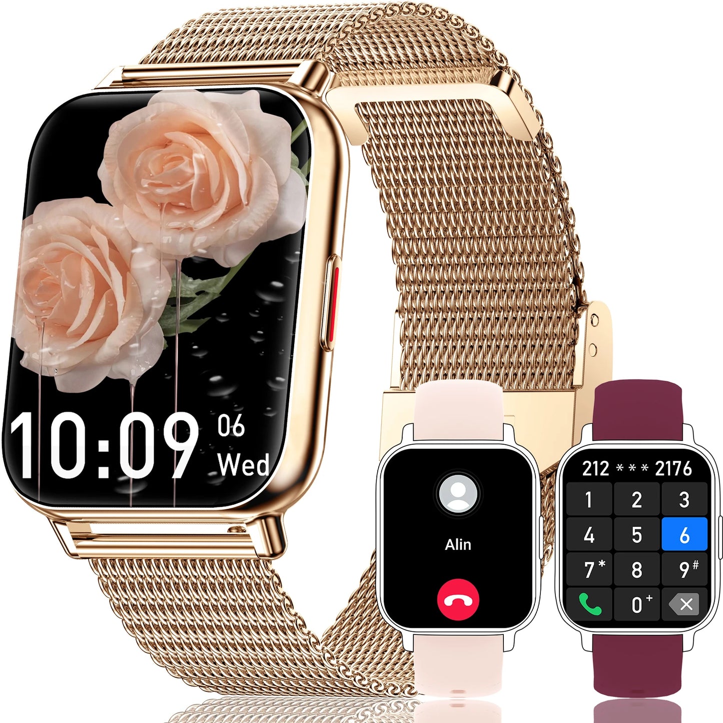 Smart Fitness Watch with Call and Message Alerts for All