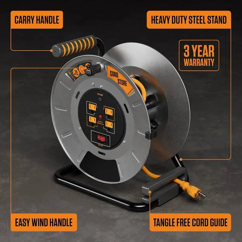 High Concerned Brand Metal Cord Reel Retractable Extension