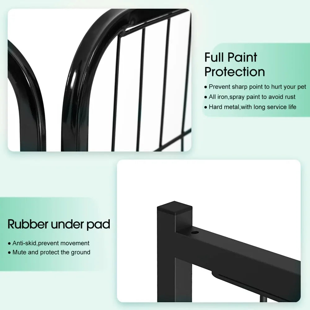 BestPet Dog Playpen Indoor Outdoor Pet Fence With Doors