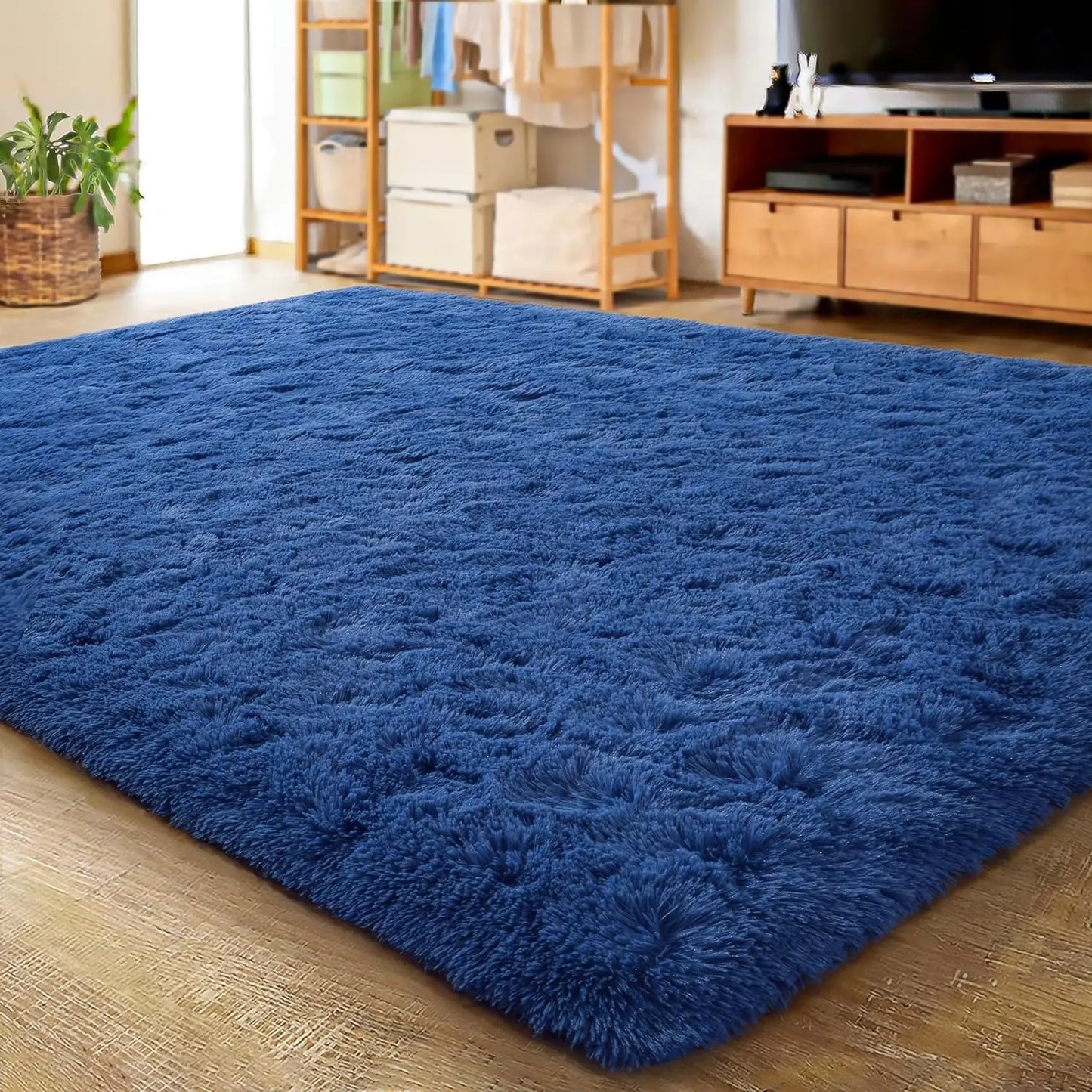 Fluffy Plush Indoor Area Rug for Living Room and Bedroom
