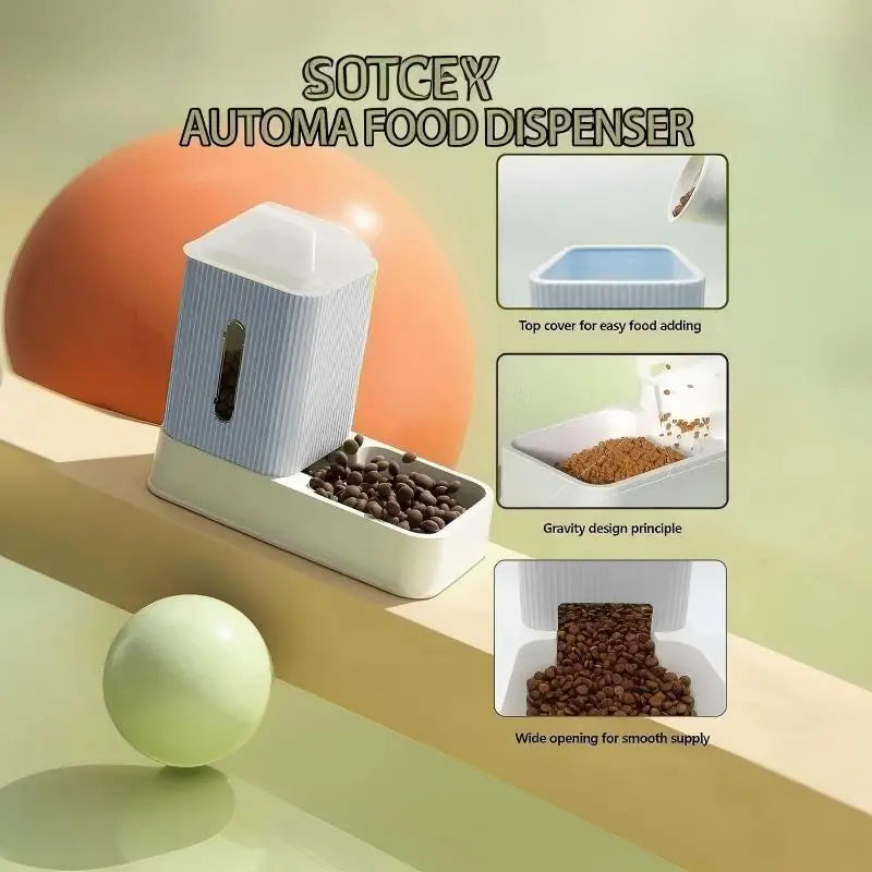 Automatic Dog Cat Feeder And Water Dispenser All In One
