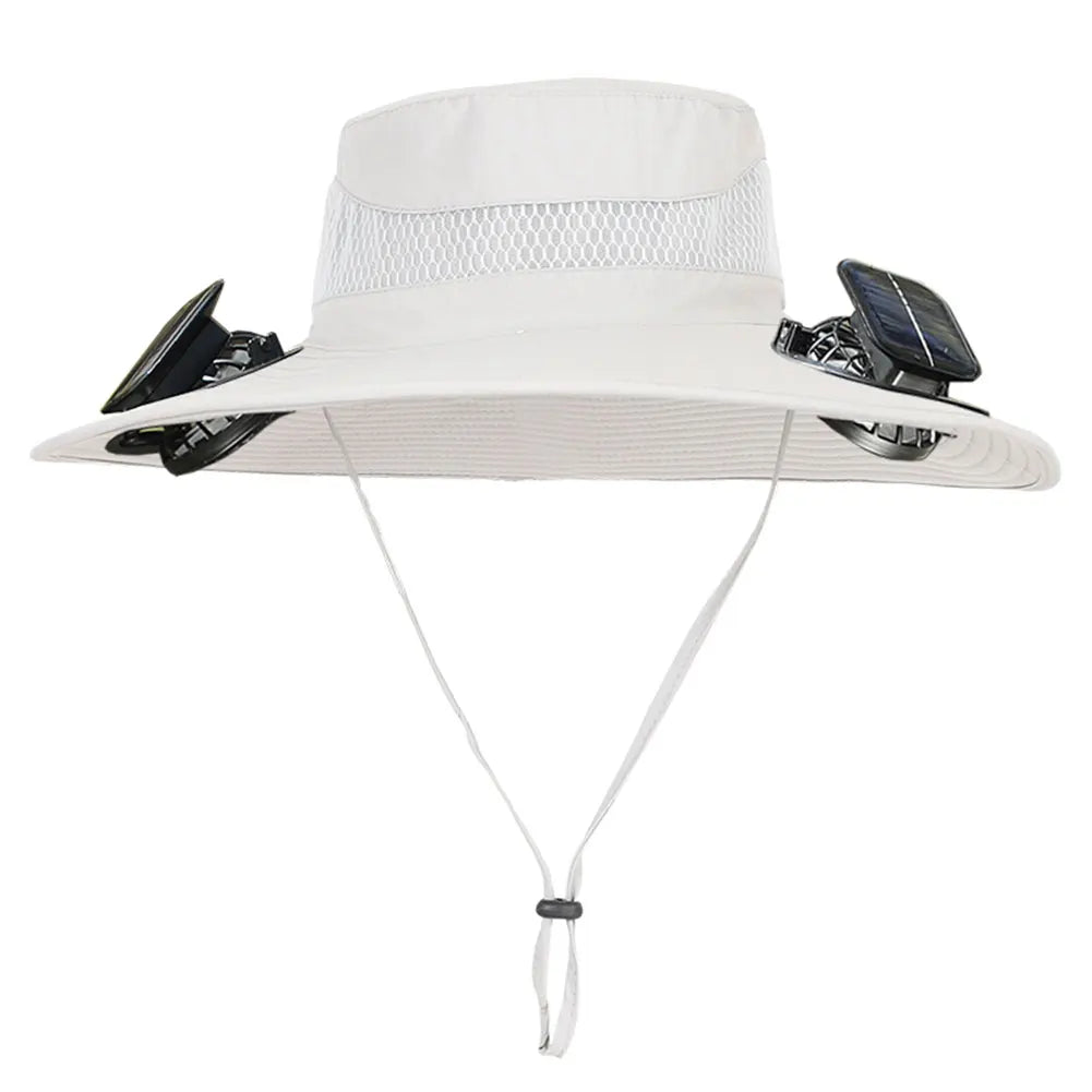 Alloet Solar Fan Hat For Outdoor Fishing And Camping