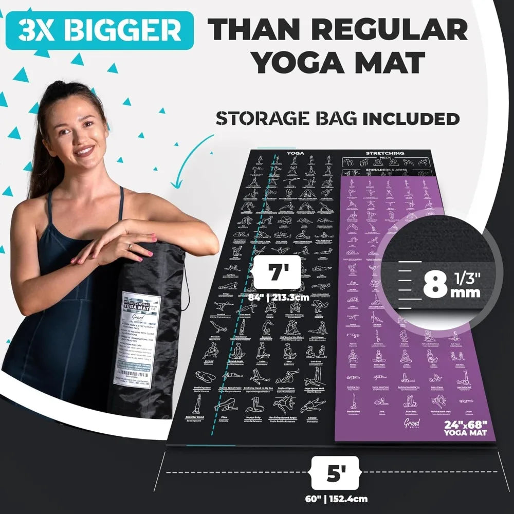 Hign-concerned Yoga Mat Non Slip PVC Durable For Workouts