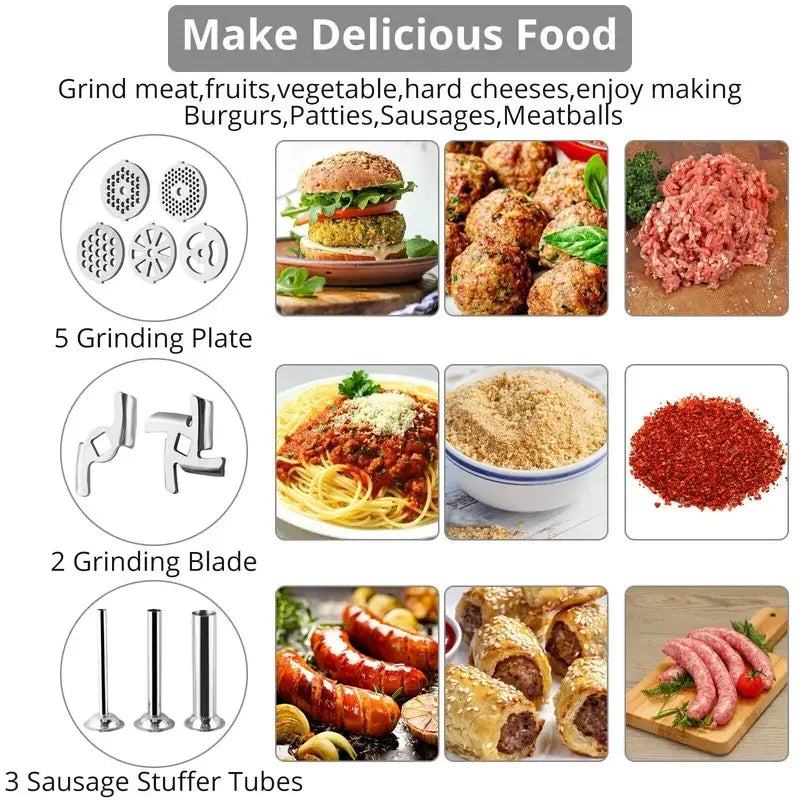 Stainless Steel Meat Grinder Attachment For KitchenAid Mixers