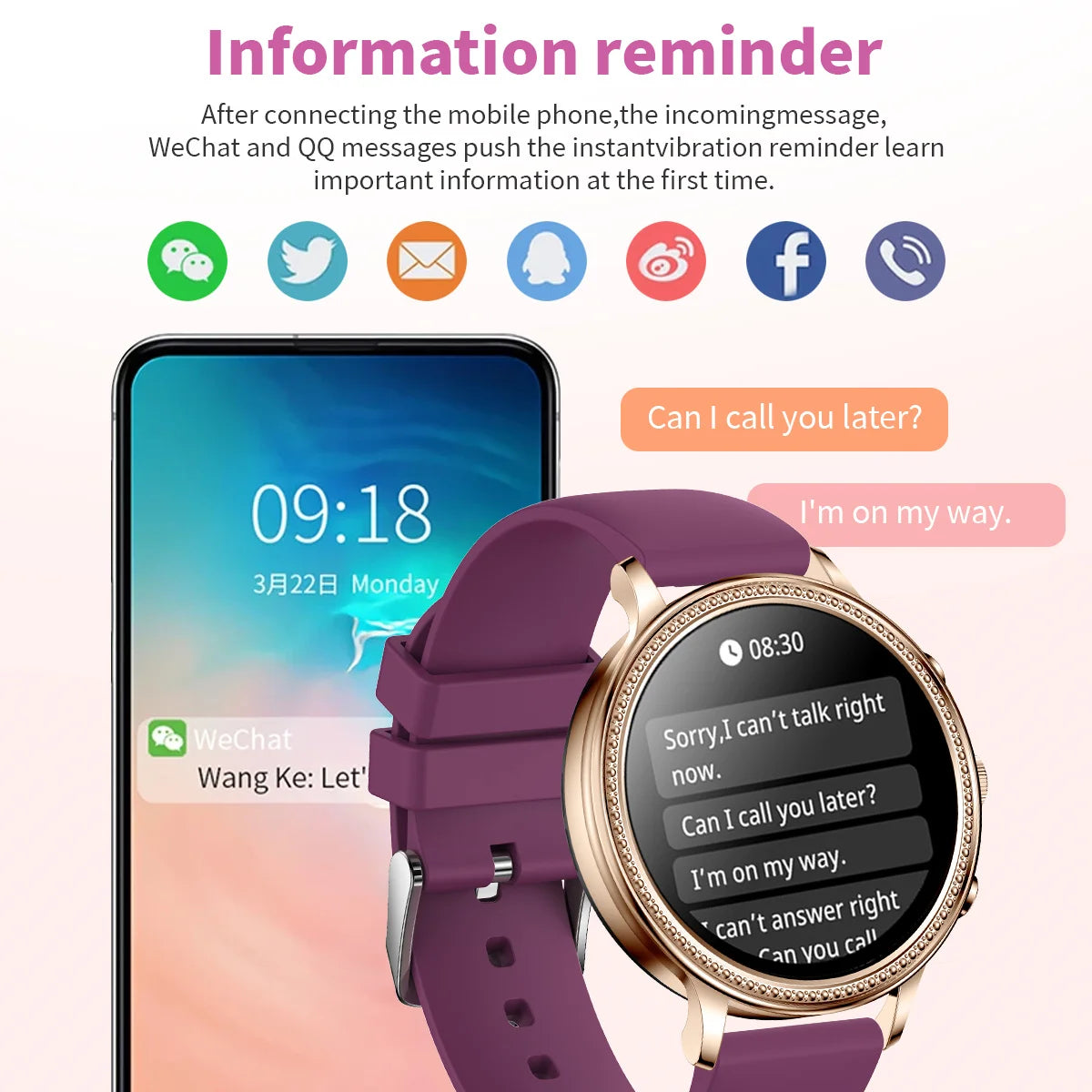 Xiaomi Mijia Luxury Women's Smartwatch with Health Monitoring Features