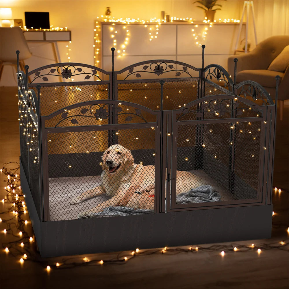 Borwarth Heavy Duty Dog Playpen With Waterproof Mat