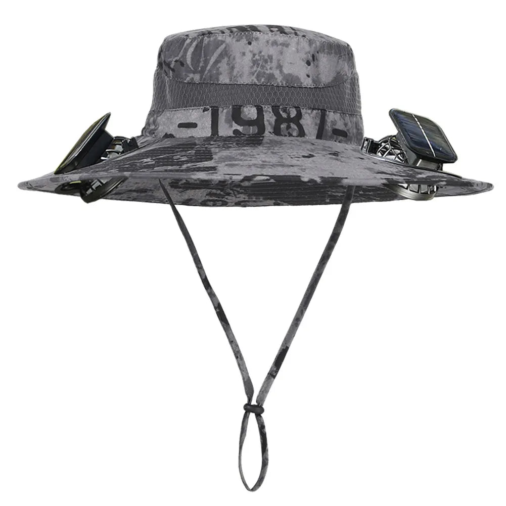 Alloet Solar Fan Hat For Outdoor Fishing And Camping