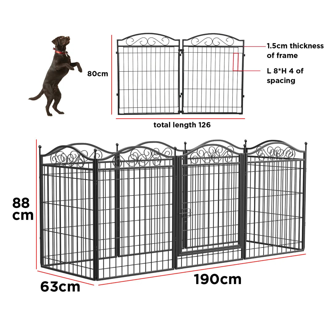 Hign-concerned 8-Panel Heavy Duty Dog Playpen Outdoor Gate