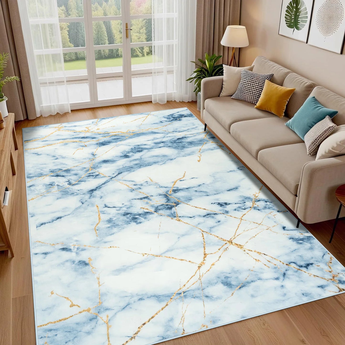 Fluffy Modern Flannel Area Rug for Home Decor