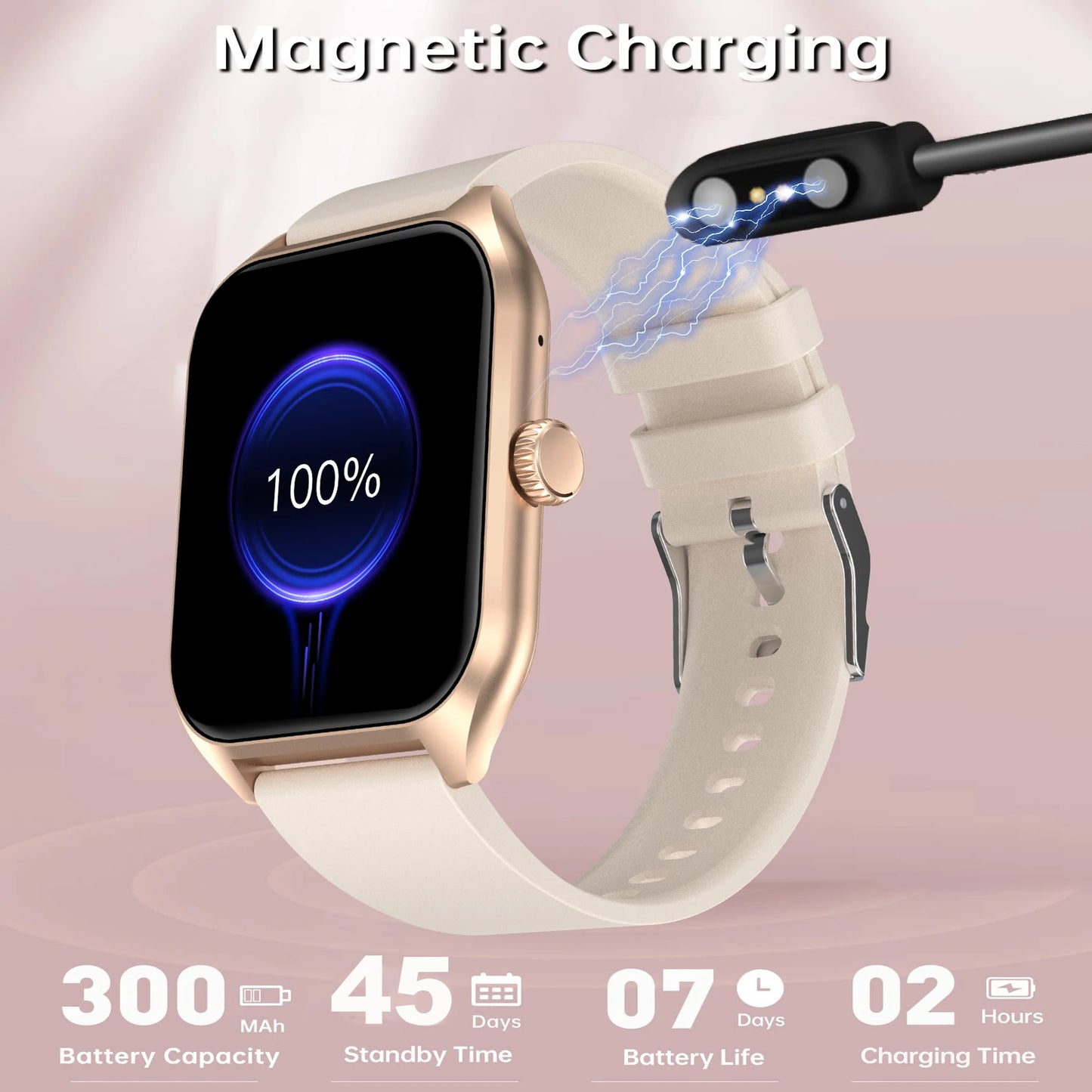 LIVLOVCP AI Voice Assistant Smart Watch Heart Rate Monitor