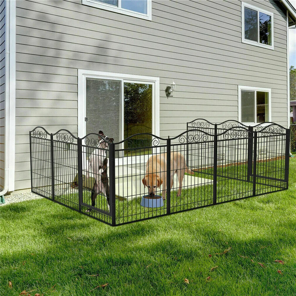 BORWARTH Heavy Duty Dog Playpen Fence Enclosure Cage
