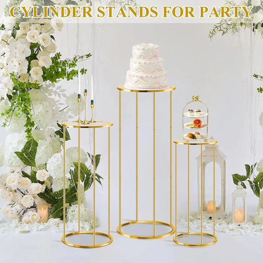 Zhejiang Metal Cylinder Plant Stand Set For Weddings