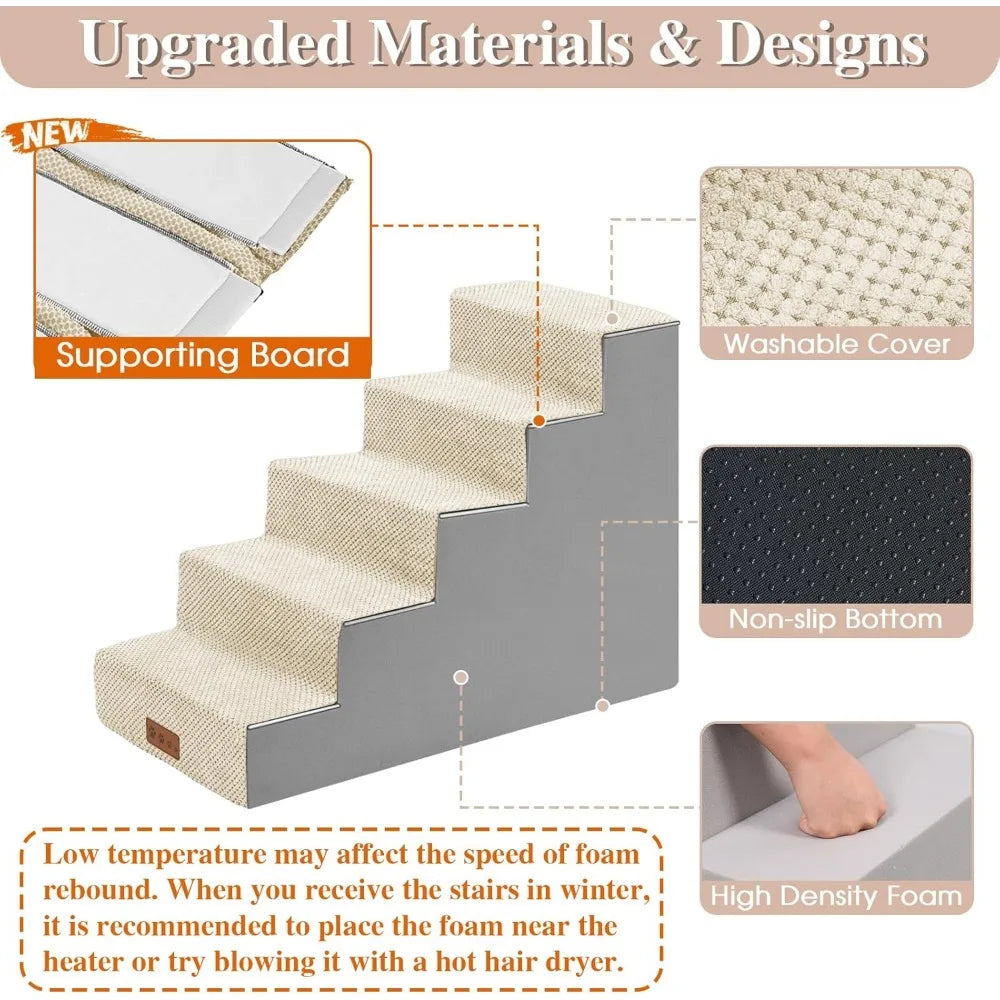 Dog Stairs For Small Dogs Sofa Ramp With Removable Cover