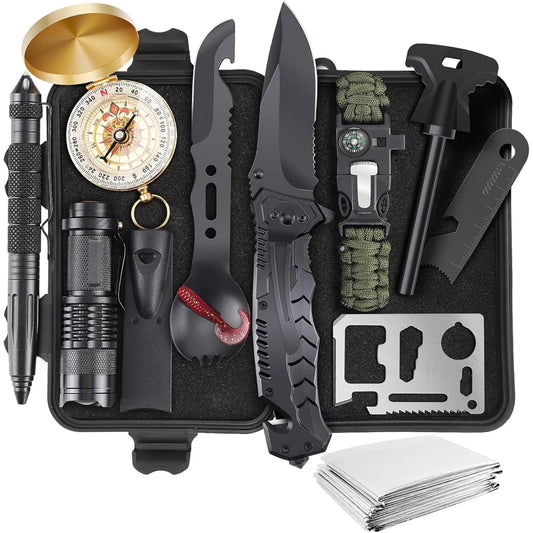 Essential 13 in 1 Survival Pack for Outdoor Adventures