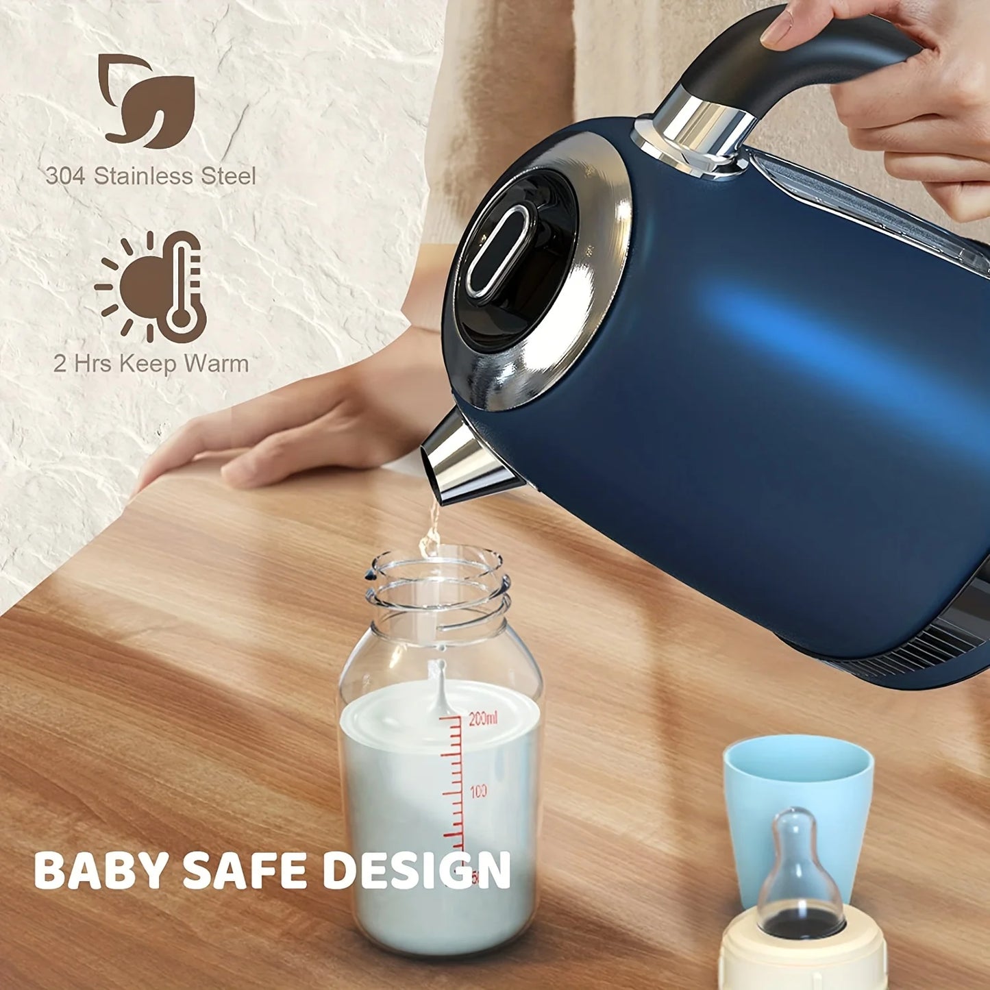 Octavo Electric Kettle With 7 Heat Settings Led Display