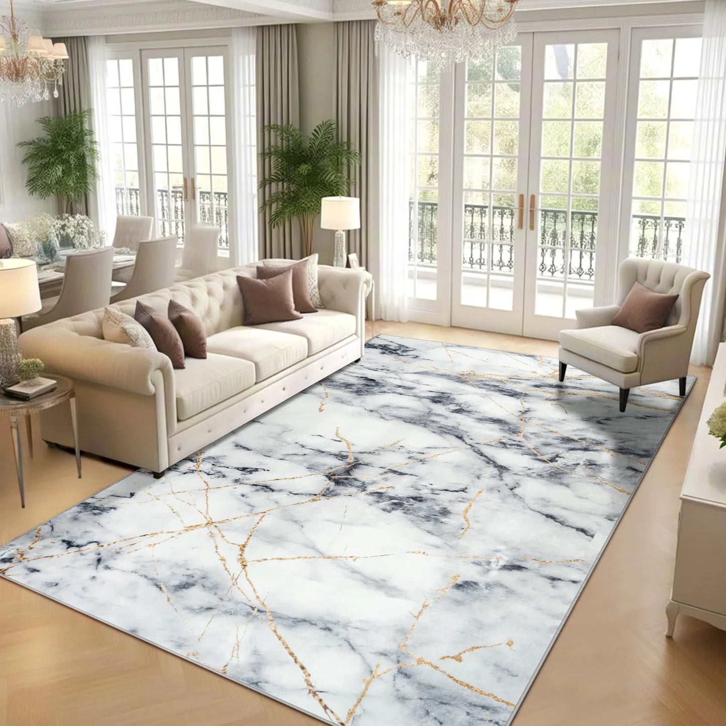 Fluffy Modern Flannel Area Rug for Home Decor