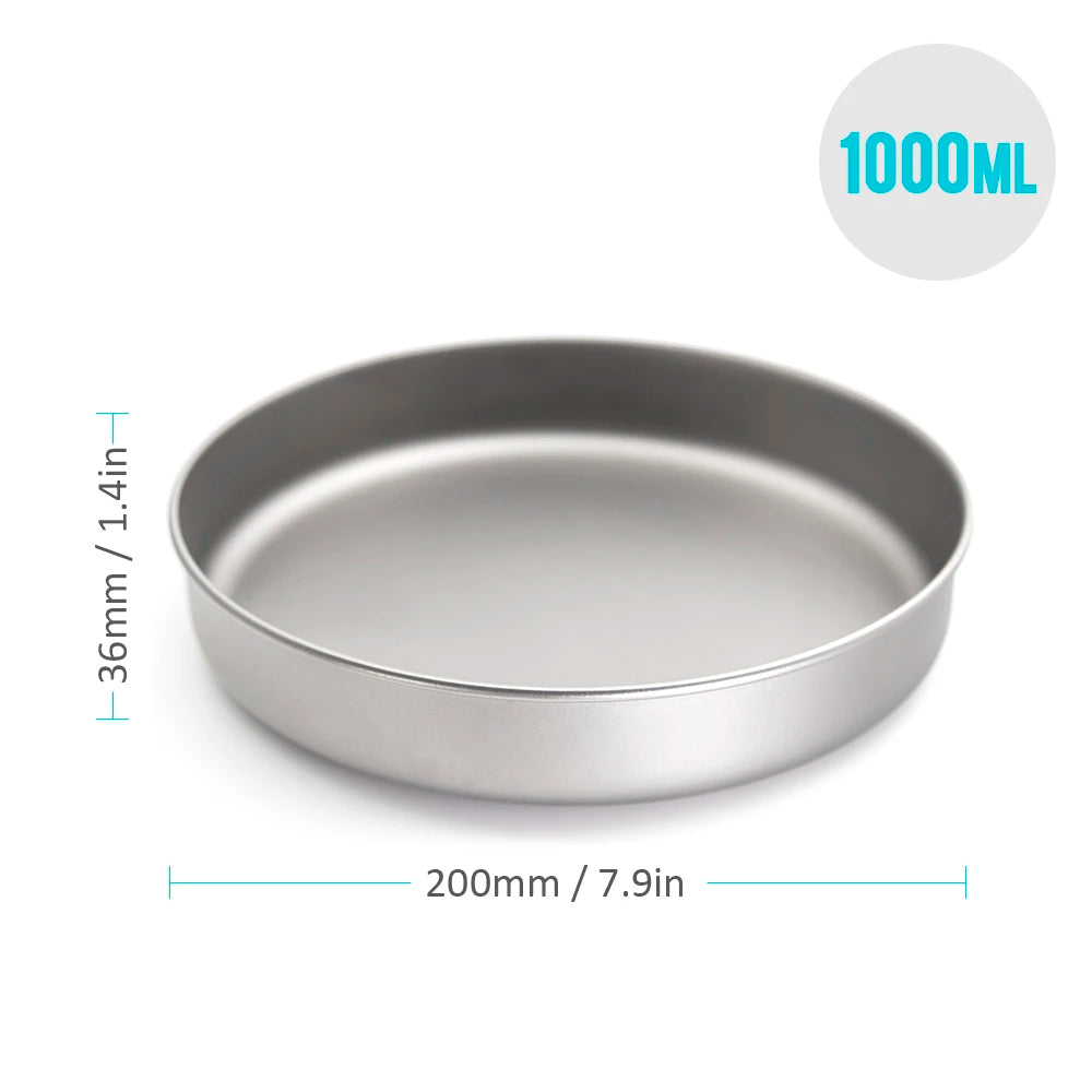 Ultralight Titanium Frypan for Outdoor Camping and Cooking