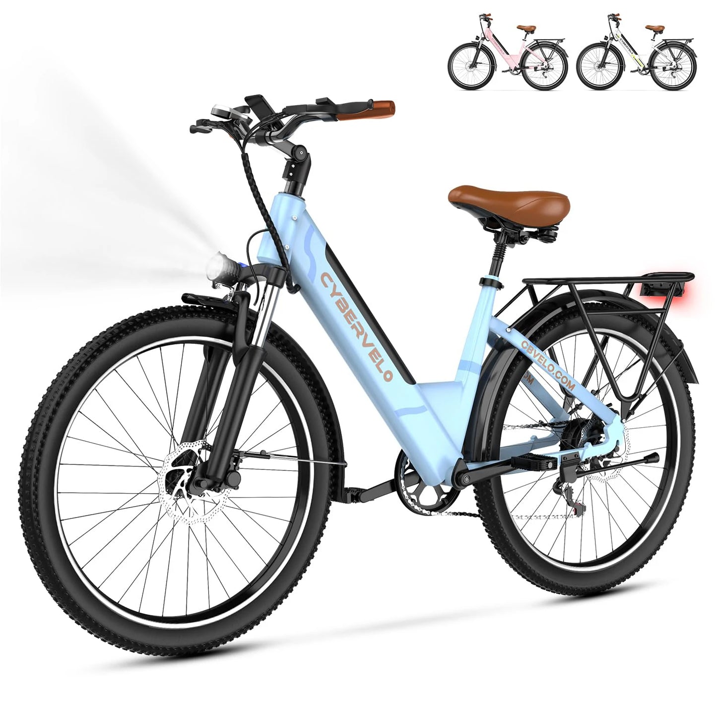 Electric Bike for Adults with Removable Battery and 7-Speed
