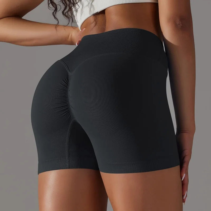 OVESPORTCN Women Yoga Shorts High Waist Breathable Fit