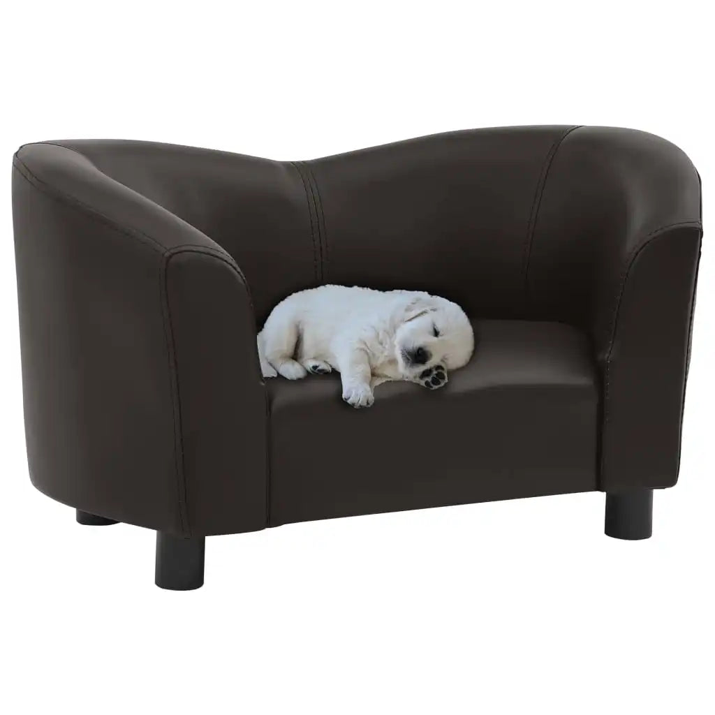 TOPINCNCN Dog Sofa Bed For Residential Use Faux Leather