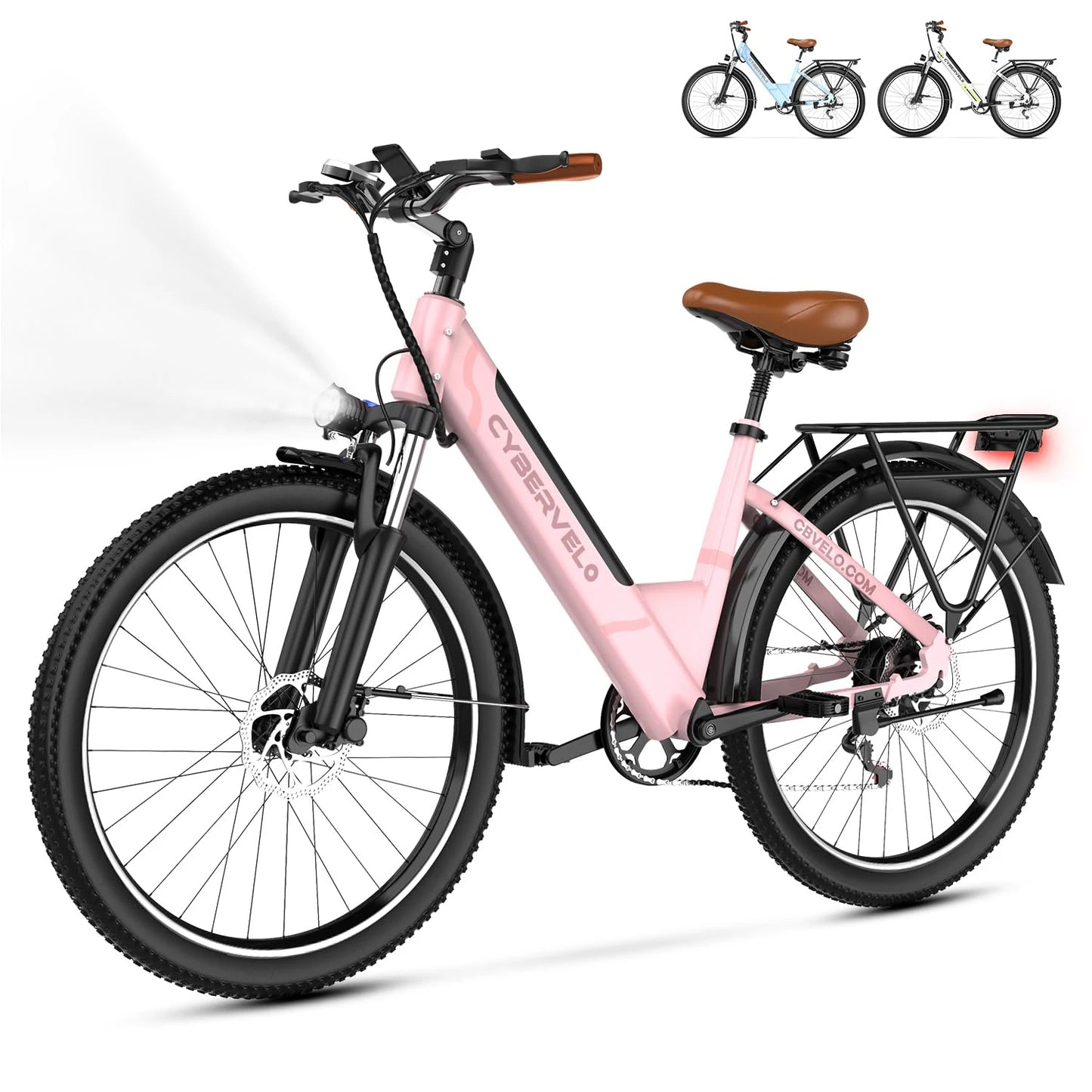 Electric Bike for Adults with Removable Battery and 7-Speed