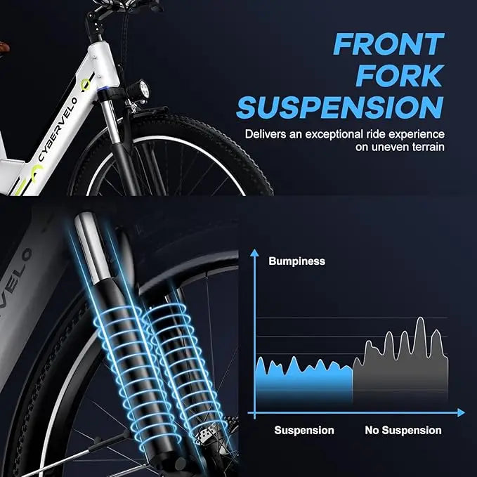 Electric Bike for Adults with Removable Battery and 7-Speed