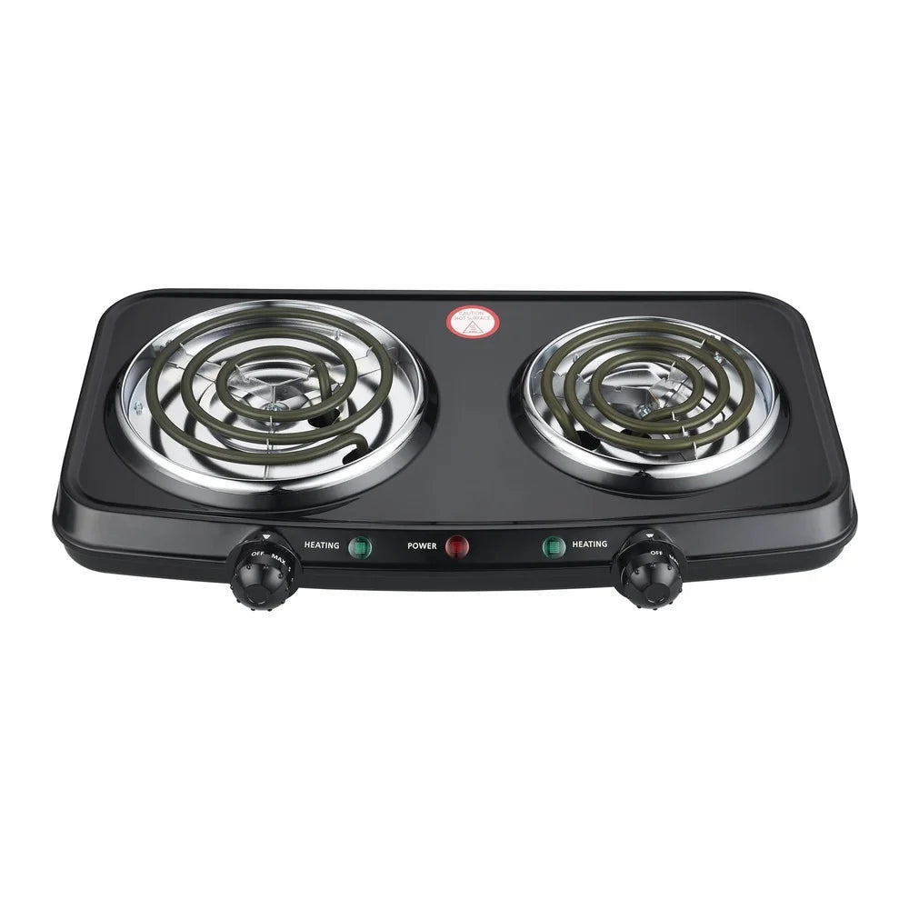 XMSJ Portable Double Burner Hot Plate 1800W Electric
