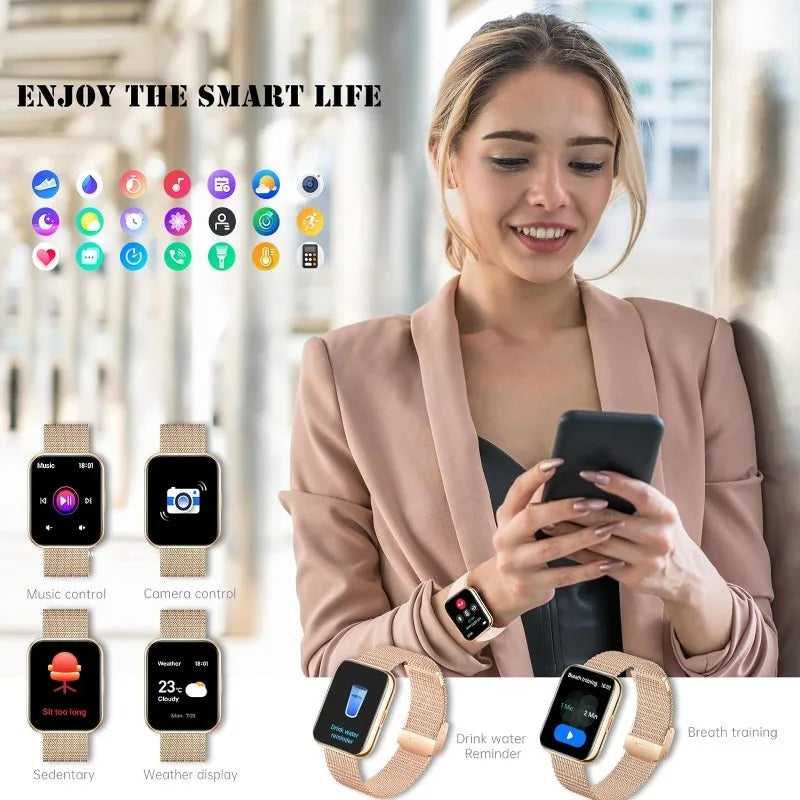 AI Voice Smart Watch for Women with Call Functionality