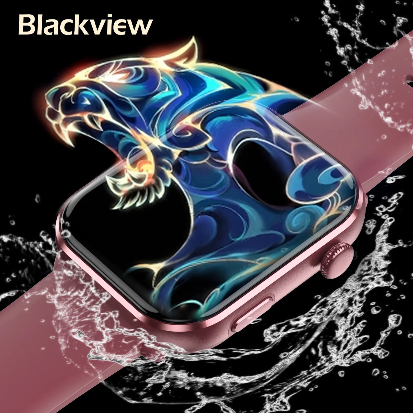 IOWODO Bluetooth Smartwatch with AMOLED Display and Health Monitoring
