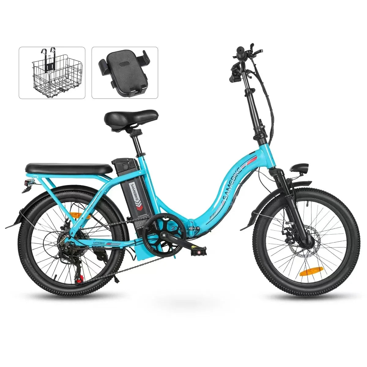 Folding Electric Bike with Removable Battery and 350W Motor
