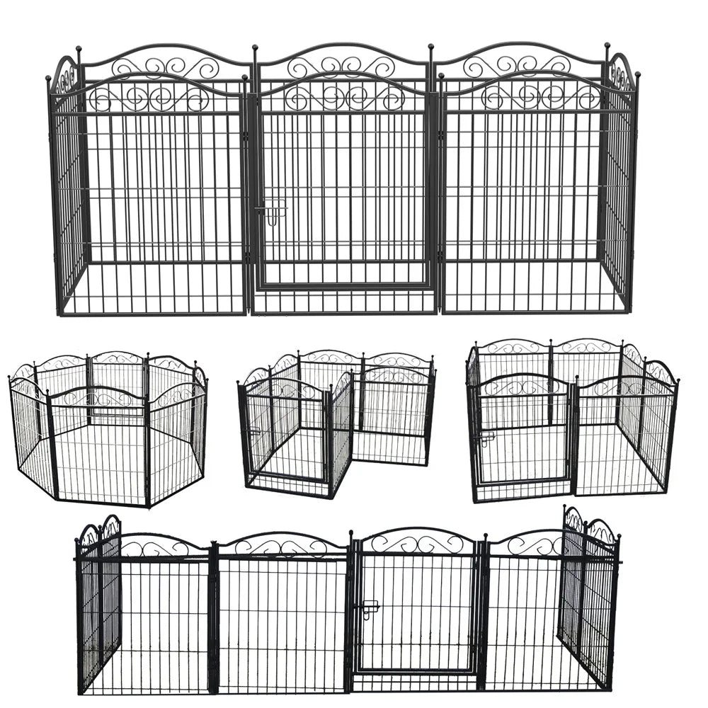 BORWARTH Heavy Duty Dog Playpen Fence Enclosure Cage