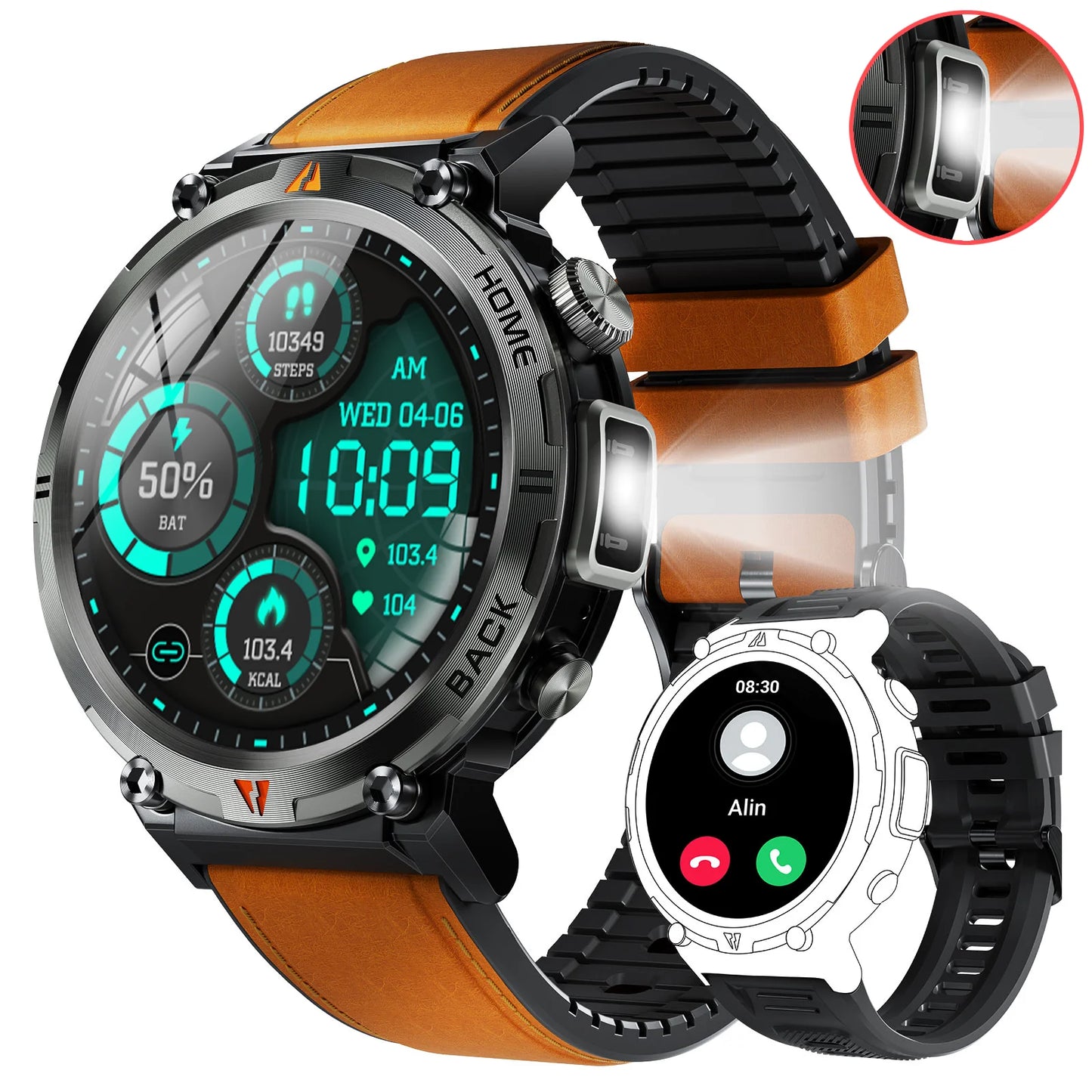 EIGIIS KE3 Bluetooth Smart Watch For Men Health Monitor