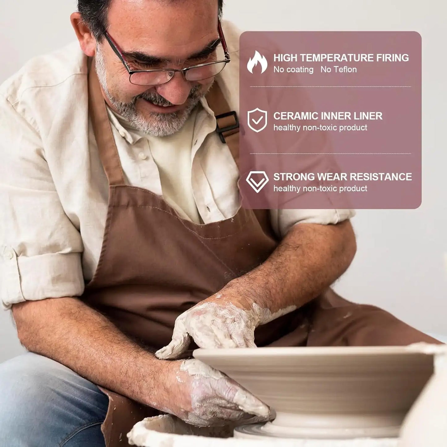 Iosn Programmable Slow Cooker With Auto Warm Ceramic Liner