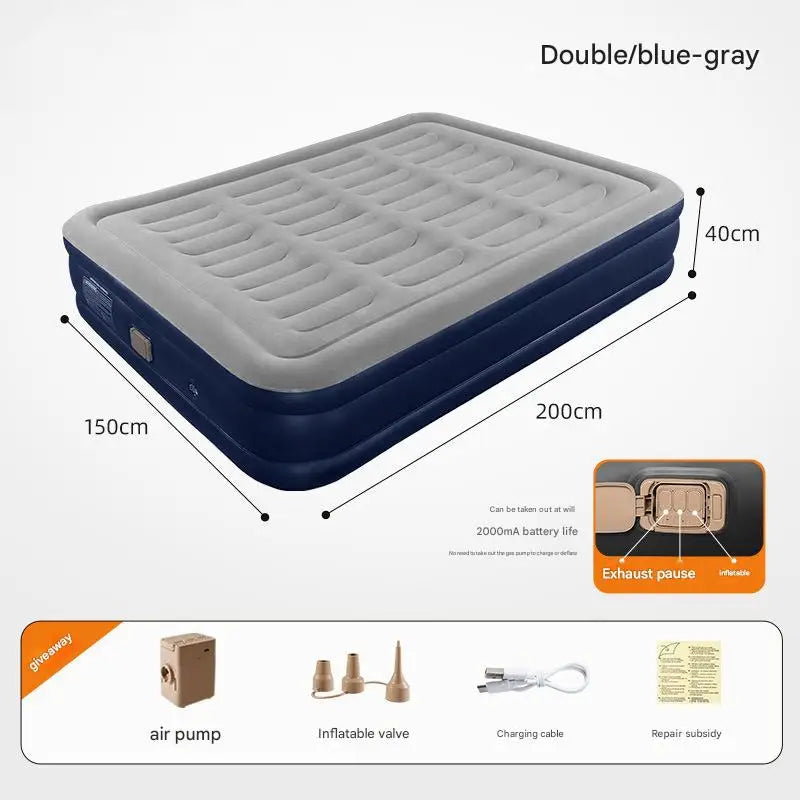 By Inflating Foldable Mattress With Built In Pump Bed