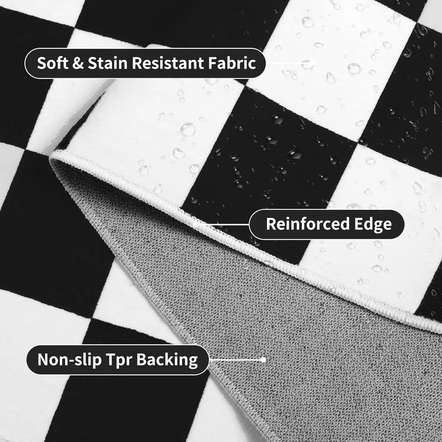 Black and White Checkered Area Rug for Stylish Home Decor