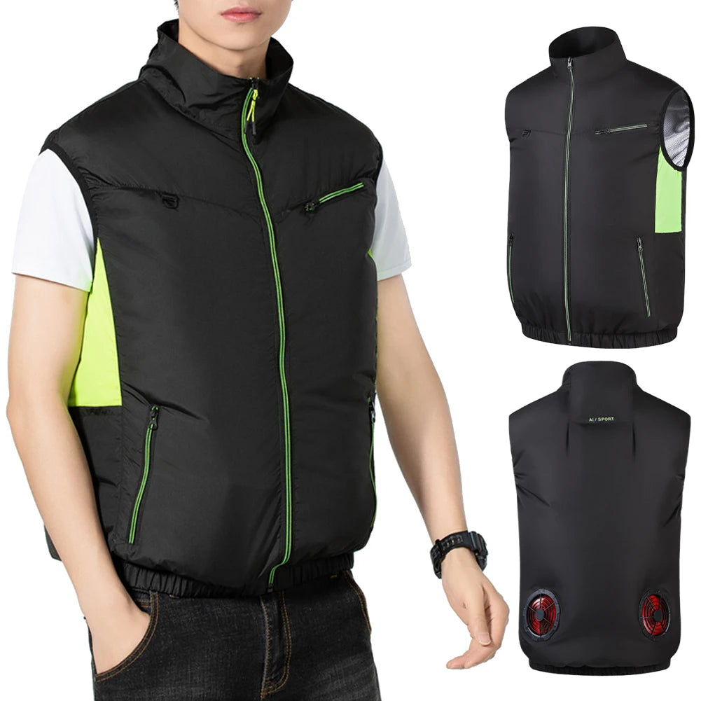 APWIKOGERCN Wearable Cooling Vest Air Conditioner Fan