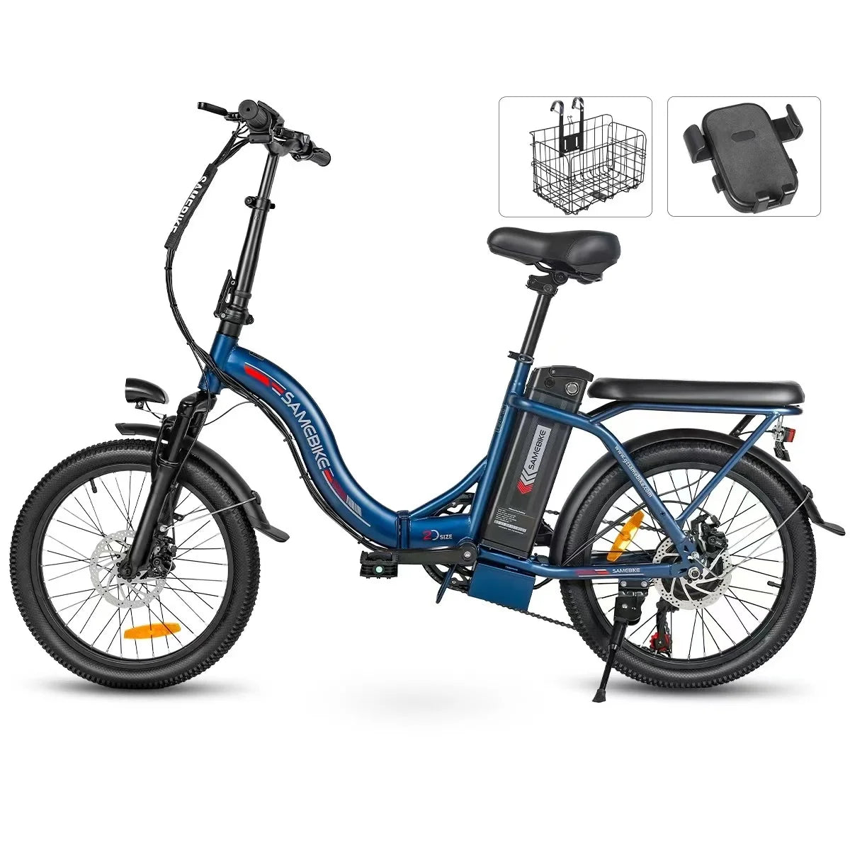 Folding Electric Bike with Removable Battery and 350W Motor