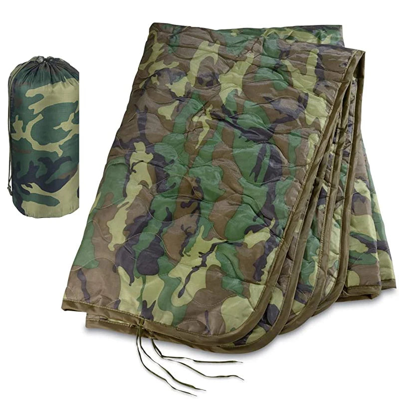 Tactical Camouflage Poncho Liner Blanket for Outdoor Adventures
