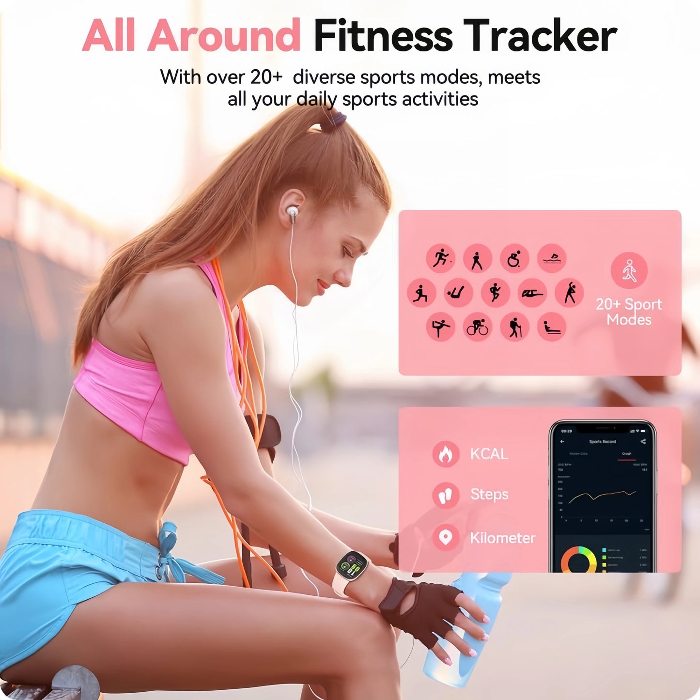 Smart Fitness Watch with Sleep Tracking and Activity Monitoring
