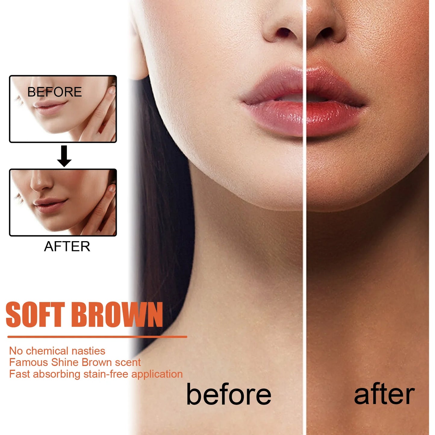 Natural Tanning Cream for Sunburn Repair and Deep Bronze Skin