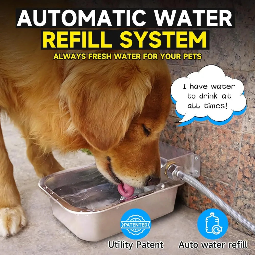Automatic Dog Water Dispenser Stainless Steel Auto Fill
