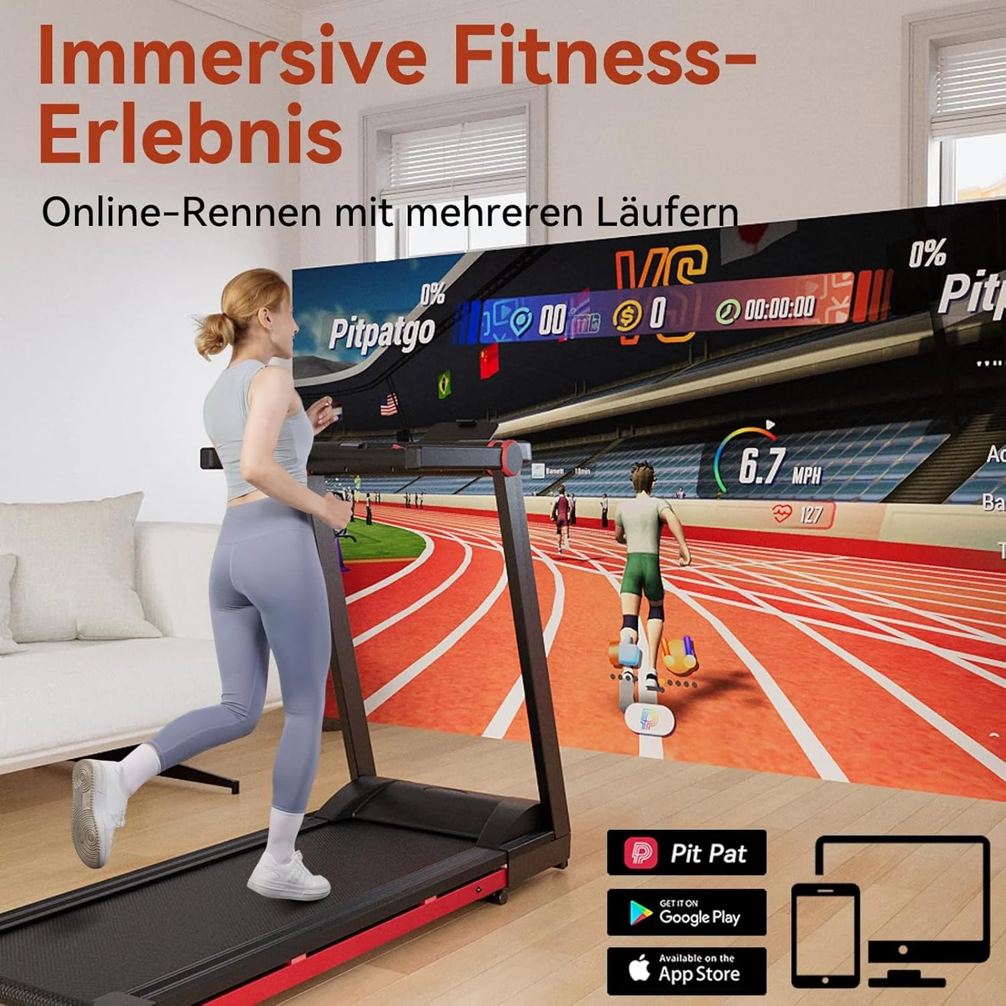 Driving Foldable Treadmill 3.5HP 350lbs Incline Six Percent