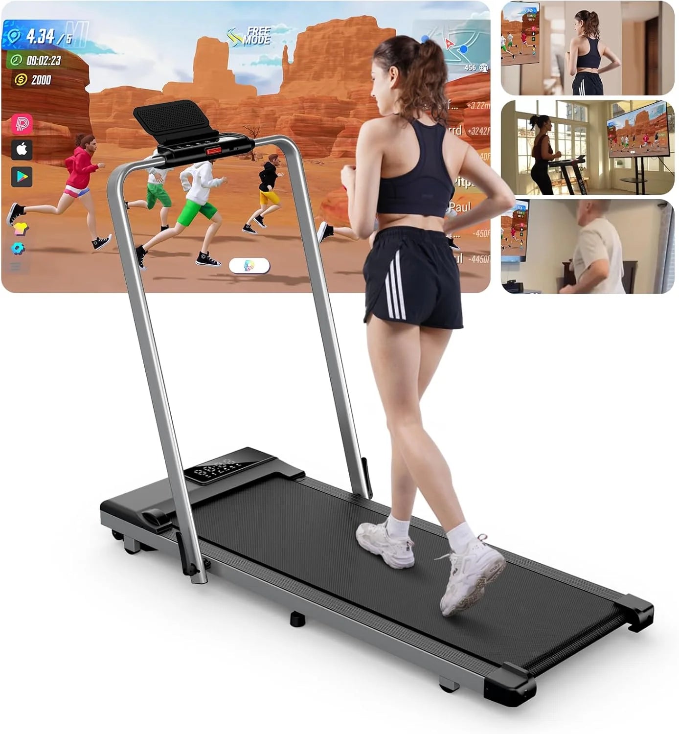 Driving Foldable Treadmill With App Remote Control