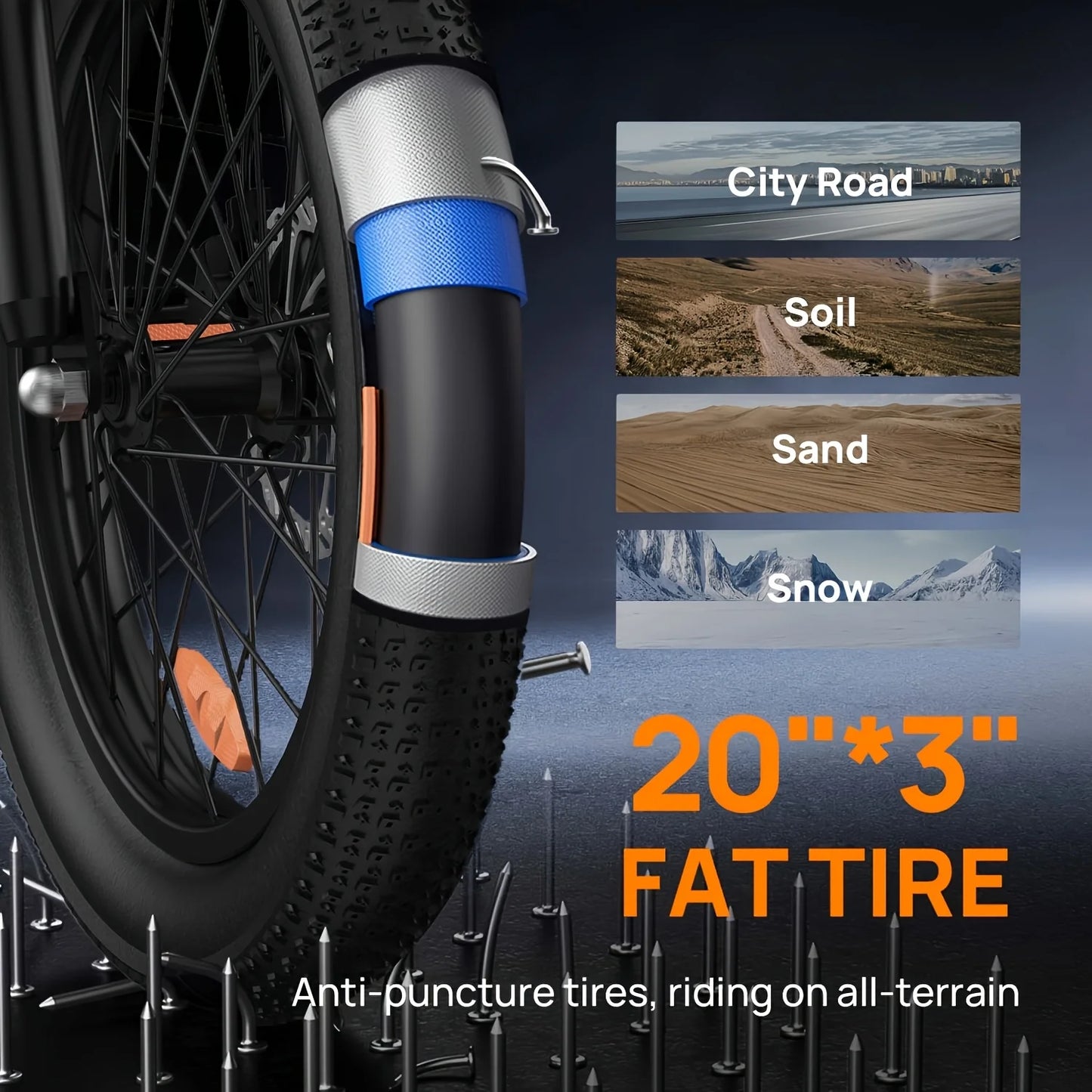 URLIFE Off Road Electric Bike 1000W 48V Battery Pack