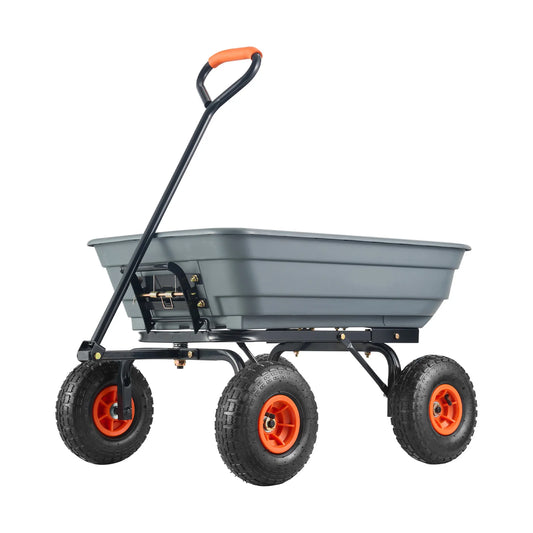 VEVOR Dump Cart Poly Garden Wagon With SteelFrame Premium