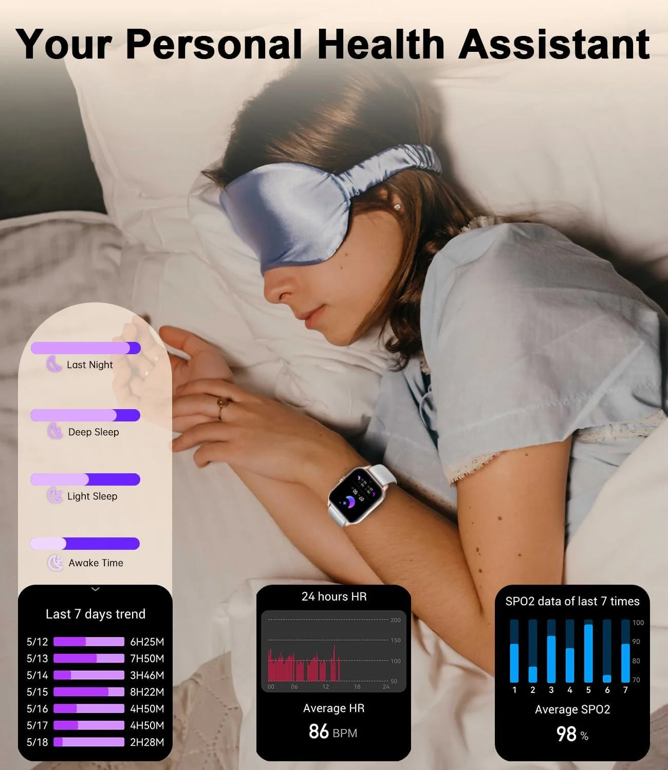 Smart Watch for Women with Fitness Tracker and Call Features