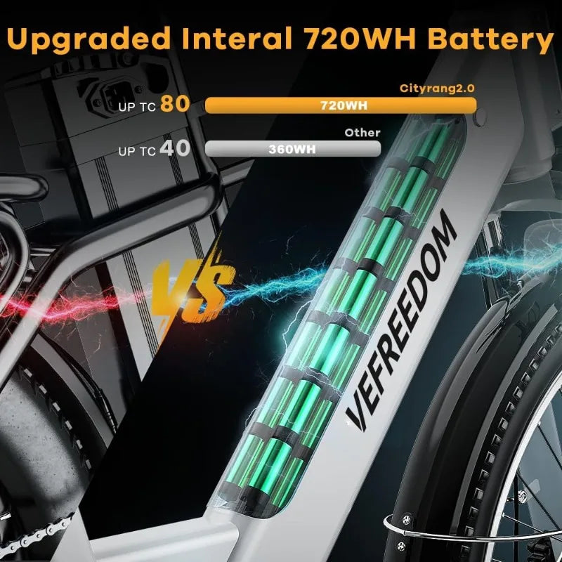 Peak Electric Mountain Bike with Removable Battery and 7-Speed Gear