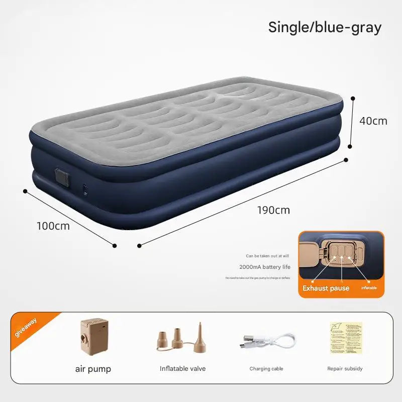 By Inflating Foldable Mattress With Built In Pump Bed