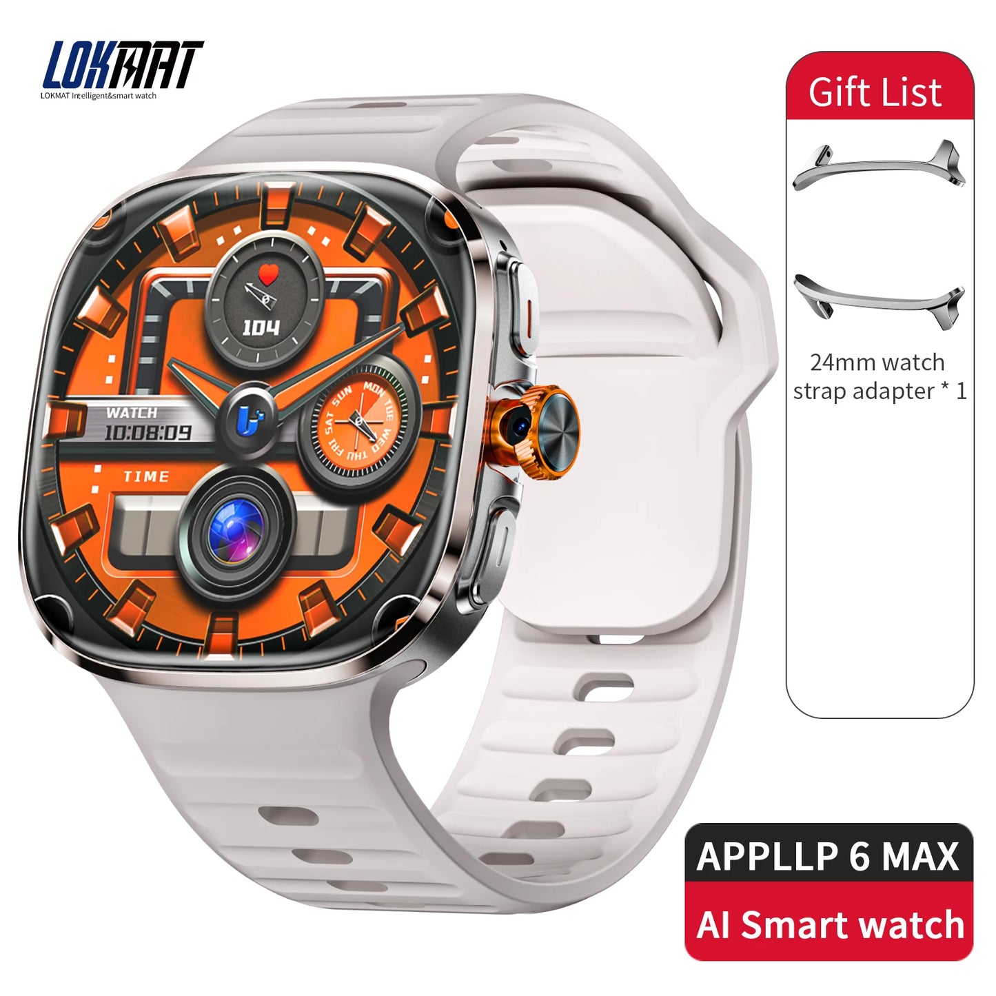 LOKMAT Appllp 6 Max Android Smartwatch With AMOLED Screen