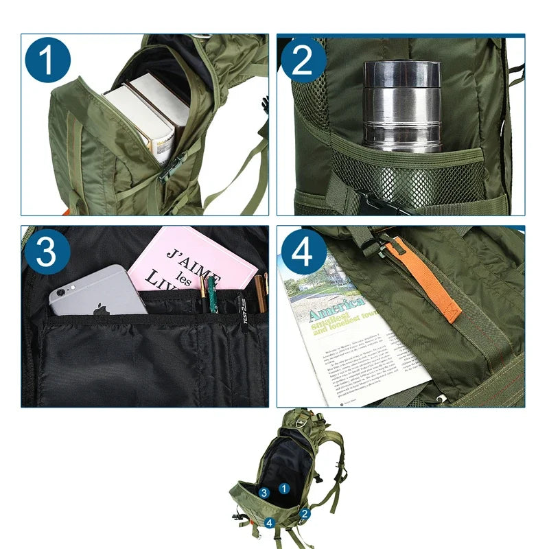 Waterproof Travel Hiking Backpack for Outdoor Adventures